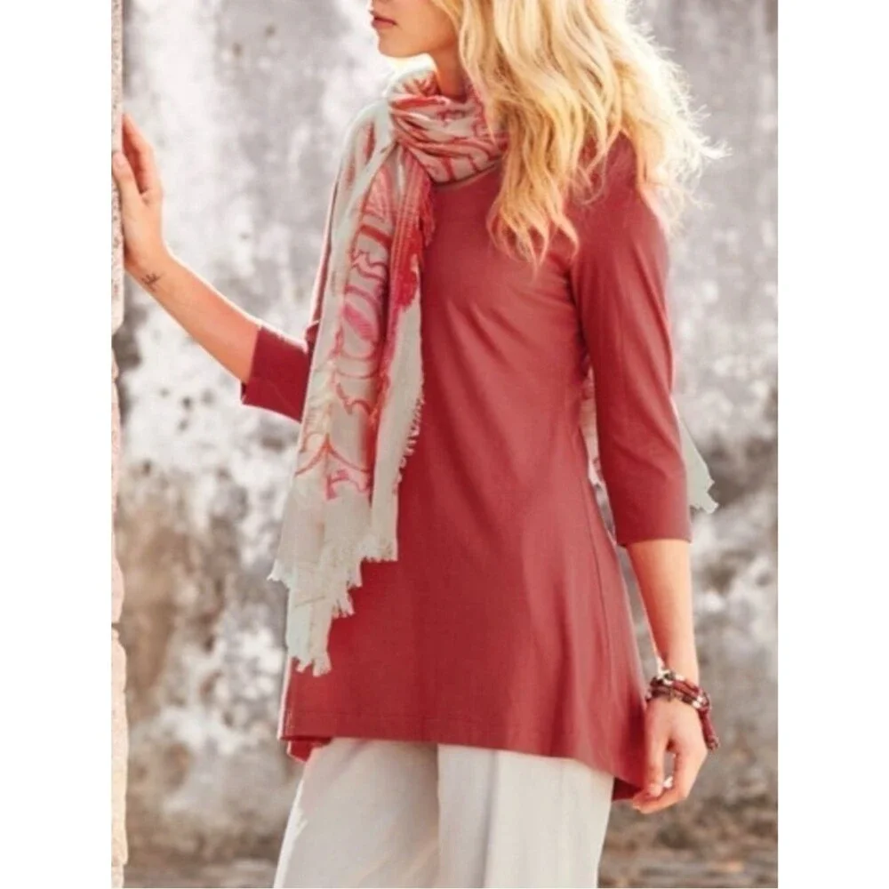 Peruvian Connection Azalea Tunic Top | Red | Medium - Picture 2 of 8